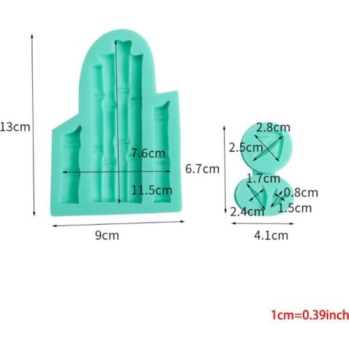 2021 New Bamboo & Leaves Mould Silicone Mold Fondant Cake Decorating Tool Gumpaste Sugarc