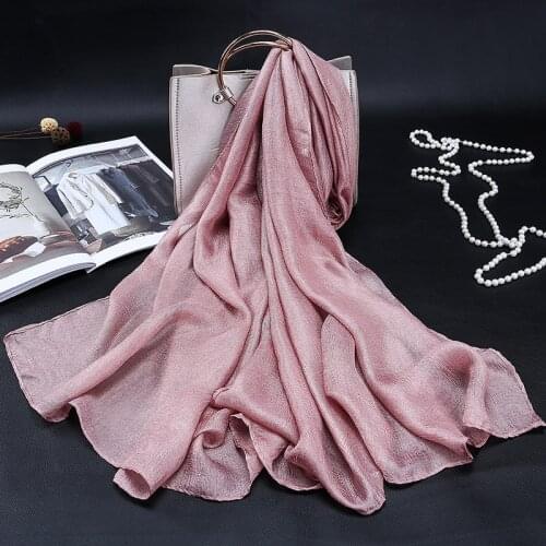 New linen long section sunscreen beach towel shawl cotton and linen solid color scarf pearl light gift silk scarf female