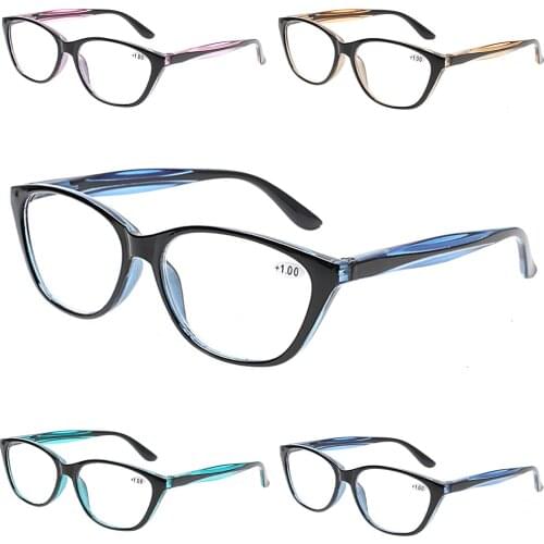 Women 's Retro Fashion Cat Eye Reading Mirror Lightweight Plastic Frame Comfortable and Beautiful