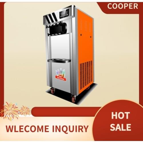 Commercial Ice Cream Machine Home Soft Ice Cream Maker Three Flavors Stainless Steel Soft Ice Cream Machine
