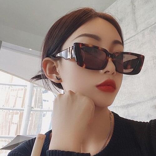 2021 square Frame Candy-colored Sunglasses Women Vintage Square Sun Glasses Ladies Sexy Orange Eyewear Retro Eyeglasses Anti-UV