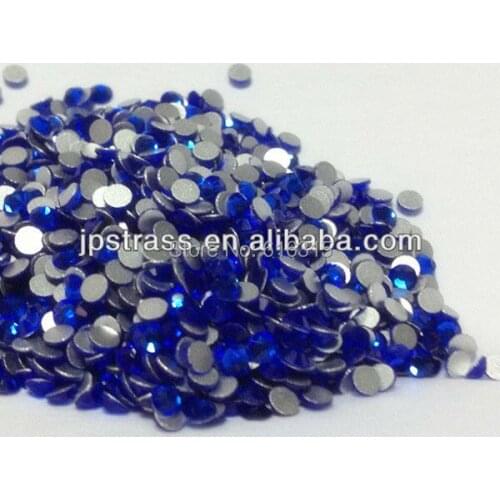 Ss10 non hot-fix sapphire color with 1440 pcs each lot ;popular selling for sexy underwear decoration in rhinestones