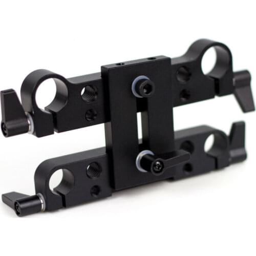 Studio Support 15mm Rod to 19mm Rod Rail Bridge Rising Adapter Converter fr Film Camera Rig System Matte Box Follow Focus Tripod