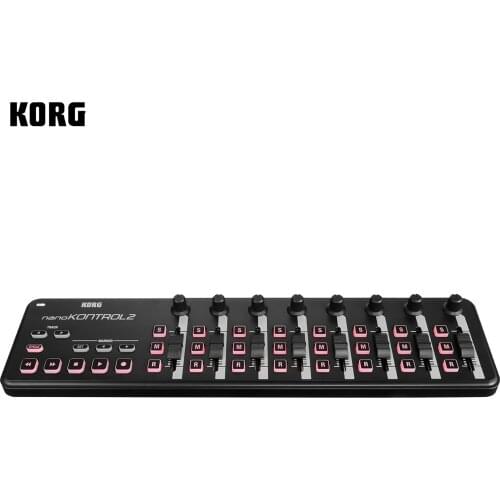 KORG nano KONTROL2 Slim-Line USB Controller Portable MIDI Control Surface with USB Cable