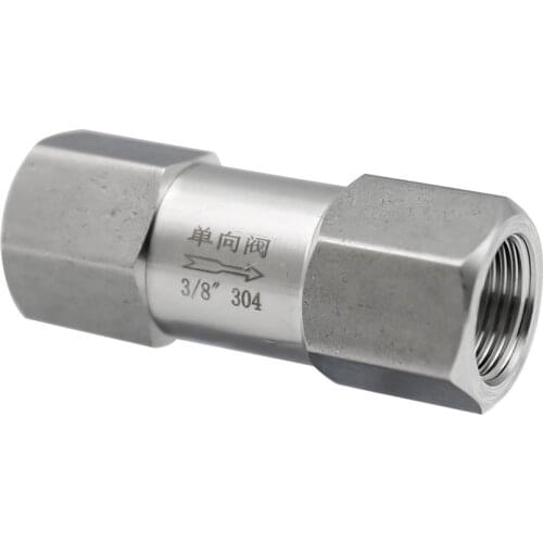 1/8" 1/4" 3/8" 1/2" 3/4" 1" BSPP Inch Female Tube SS304 SS316 One Way Fuel Non Return Check Valve Oil Gas Water Tank Pneumatic