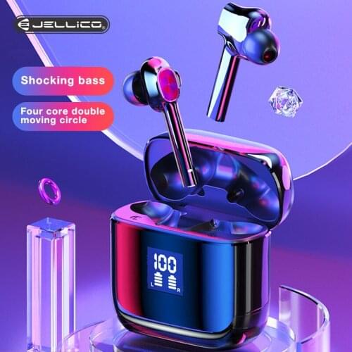 Jellico Dual Drive TWS Wireless Bluetooth 5.0 Earphone Headphone Headset In Ear True Wireless Earbuds For Phone With Microphone