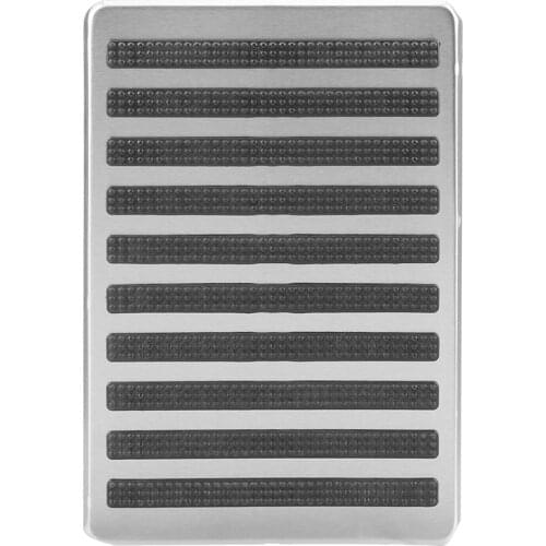 Universal Stainless Steel Driver Car Side Floor Carpet Mats Plate Carpet Foot Heel Pedal Mat Patch Car Auto Interior Accessories