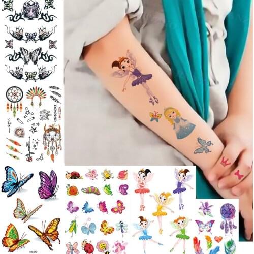 Cartoon Take Tattoo Small Body Art Waterproof Temporary Tattoos Sticker Children Girl Boy Deer Cute Butterfly Fake Stickers
