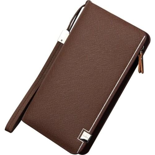 High Quality Men Wallets With Coin Pocket Long Zipper Purse For Men Clutch Business Male Wallet Double Zipper Large Purse