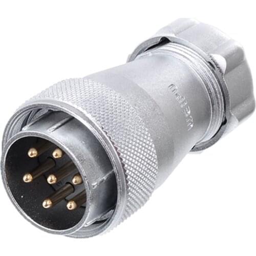 WEIPU WS28 TP 2 3 4 7 10 12 16 17 20 24 26 Pin Waterproof IP67 Aviation Connector M28 Metal Shell Industrial Soldering Male Plug