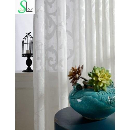 Torrent Cotton Yarn Jacquard Scissored Super Soft Texture Window Curtain Floral Bedroom Curtains Tulle Cortinas For Living Room