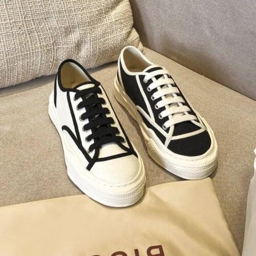 2021 Summer new white shoes women thick-soled spring and autumn casual board shoes canvas shoes women