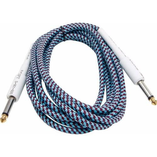 10FT Guitar Bass 6.35mm*3m 1/4" Mono Male to Male Audio Cable Braided Wire Cord Hot