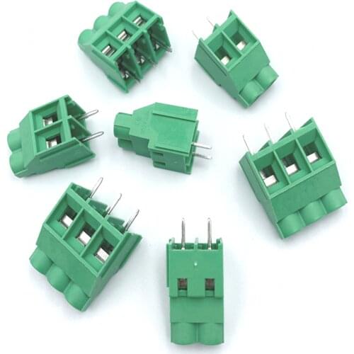 100pcs KF635-6.35MM KF7620-7.62MM KF950-9.5MM 2P 3P pitch 6.35mm 7.62mm 9.5mm Screw type PCB terminal block line 30A spliced