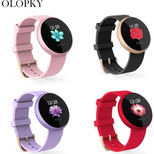 12 languages B36 Women New Smart Digital Watch Female Russian Reminder Heart Fitness Rate Watches Calorie Step Beauty Wristwatch