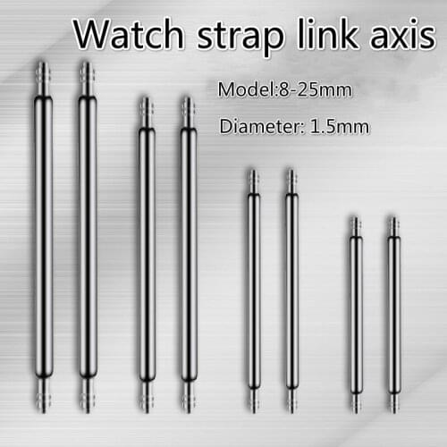 2Pcs Watch Accessories Strap Connecting Shaft Seamless Stainless Steel 1.5mm 8-25mm for Watchmaker Repair Tools Household Tools