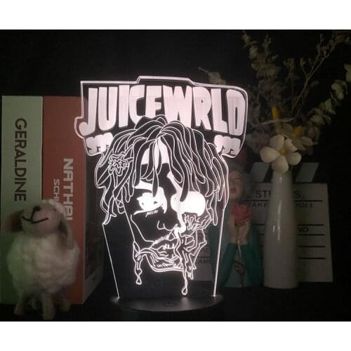 3d Lamp Juice WRLD Led Night Light for Home Decoration Colorful Nightlight Gift Rap Singer Lamp 3D Lamp Atmosphere Teenager