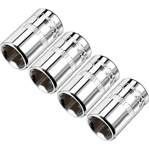 UXCELL 4Pcs 1/4-inch Drive 10mm Cr-V 6-Point Shallow Socket in DIY Hand-making, Automotive Repairs