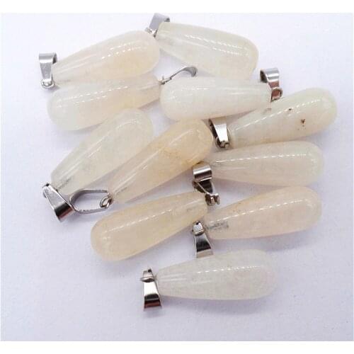50Pcs 25x10mm Wholesale Pink Aventurine Teardrop Pendant Bead DIY Earrings Handmade Jewelry Accessories S660