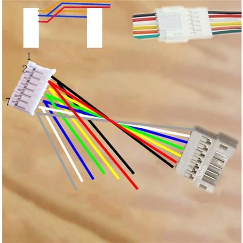 7PIN 7P 20CM 24AWG dispersion PH2.0 Male Female Extension POWER Cable POWER Extension WIRE