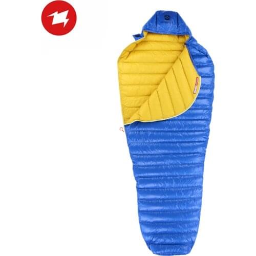 AEGISMAX Leto Blue Mummy Outdoor Camping 700FP Ultra Dry White Goose Down Tent Sleeping Bag