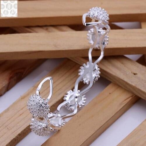 B141 Free Shipping! SGS Test Past Latest Trendy Classic Silver color plated jewelry Hot sell Bangle Wholesale Price