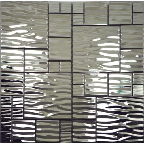 Free shipping! silver color stainless steel metal mosaic tiles for hallway mosaic tiles kitchen backsplash house renovation