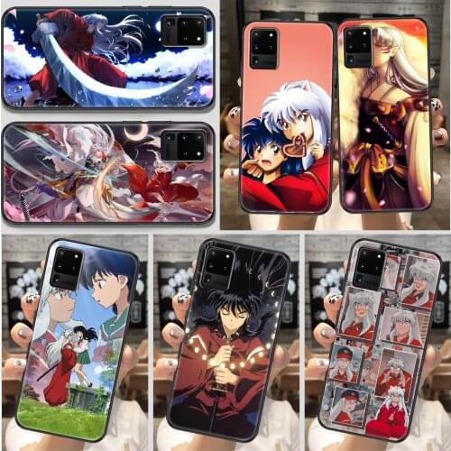 Anime Inuyasha Phone case For Samsung Galaxy Note 4 8 9 10 20 S8 S9 S10 S10E S20 Plus UITRA Ultra black tpu hoesjes painting