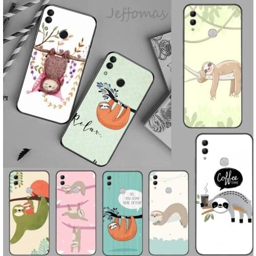 Sloth Cute Animals Shell Phone Case For Huawei Enjoy 7 7s 8 8e 9 9e 10 plus P8lite 2017 Honor 5a view9 play 3e
