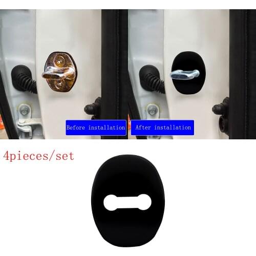 4 pcs Black Stainless Steel Car Door Lock Protective Buckle Cover case for Lexus NX IS CT ES RX NX200