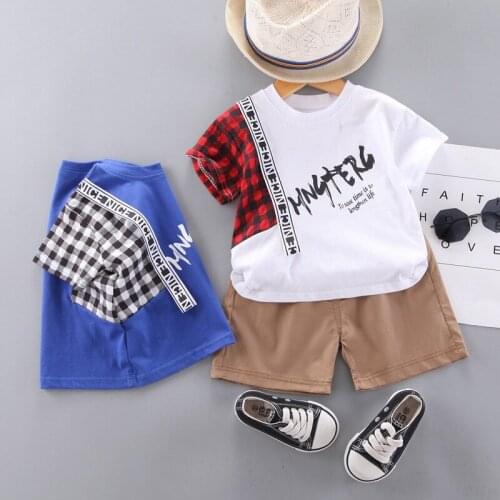 Boys Summer Clothes Sets 2021 Children Fashion Cotton T-shirts Shorts 2pcs Tracksuits For Baby 1 to 5 Years Toddler Sports Suits