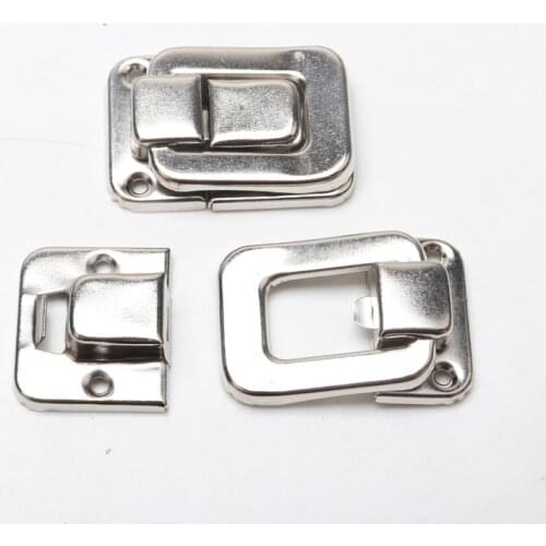 DIY 2 Sets/pack Metal Hook Box Latches Clasp Box Lock Purse Lock Silver Tone / bronze tone white 26 designs