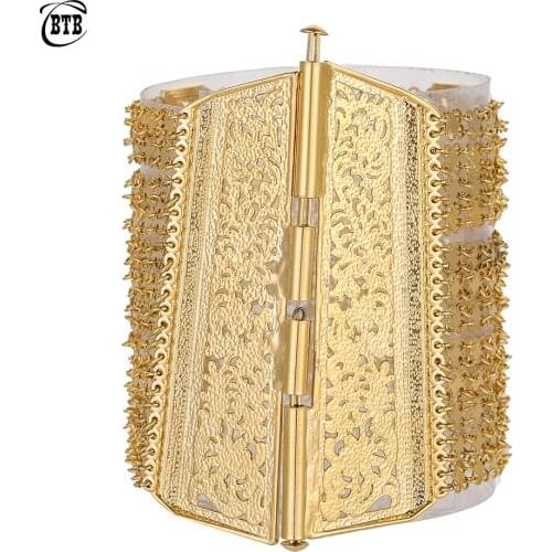 Geometric Hollow Wide Metal Muslim Bangle for Islamic Women Bracelet Cuff Bangle Allah Arab Turkish Jewelry Accessories