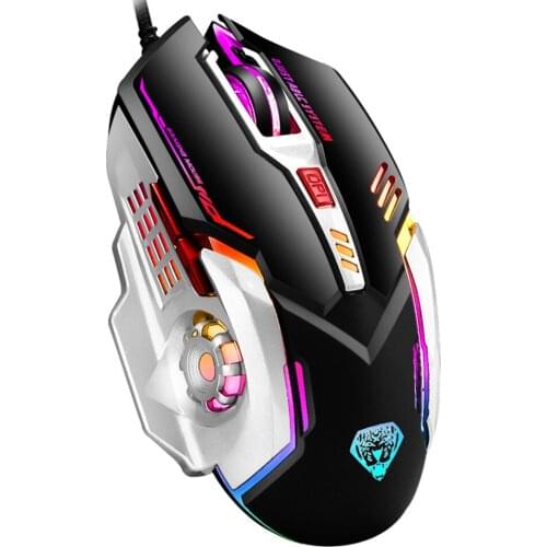 Gaming Backlit Mouse 3200DPI Optical Gaming Mouse 4 Adjustable DPI Symmetrical Design Ergonomic Shape for Notebook Computers