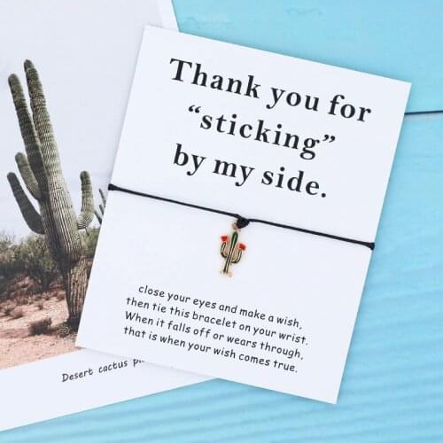 Cactus Wish Bracelet Green Plant Cactus Potted Shape Pendant Bracelet Cactus Charm Best Friends Bracelet Cactus Jewelry Gifts