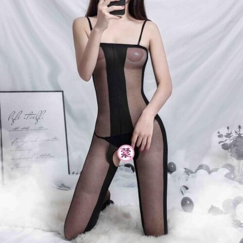 2020 New Arrival Hot Women Crotchless sheer bodystocking Full Body pantyhose sexy open crotch girl High elastic Tights Stocking