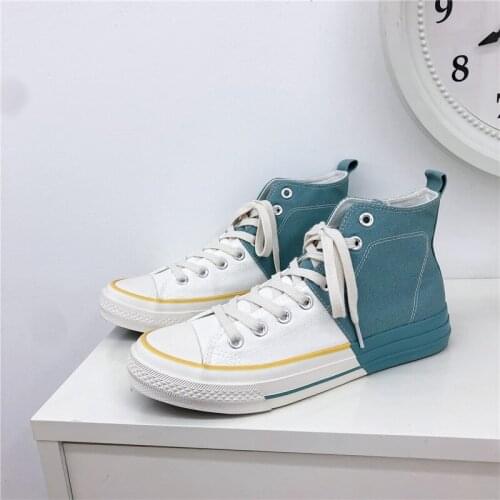 2020 Casual Men Vulcanized Shoes Sneakers Mens Fashion Casual Lace-Up Colorful Trend Wild Canvas Sport Student Board Shoes