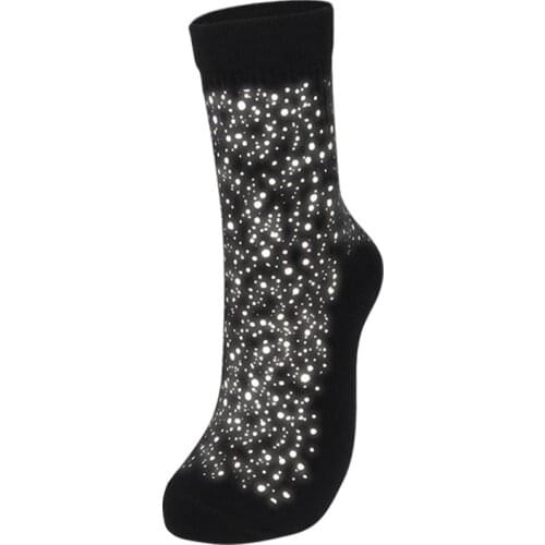 2021 Trend Fashion Gypsophila Reflective Socks Female Men Novelty Socks Street Hip Hop Socks Long Starry Cotton Socks Harajuku