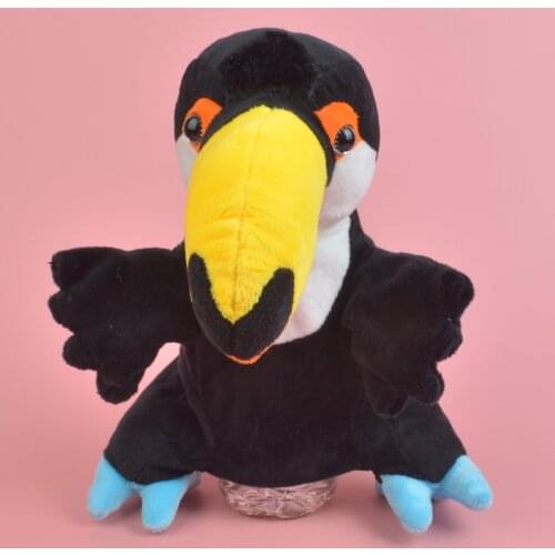 Cartoon Corvus magpies style Plush Crow toy Action & Toy Figures Hand puppet cute plush doll Props educational toys