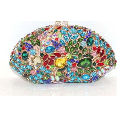 New Fashion Diamonds Metal Party Wedding Purse Bag Elegant Women Evening Bags Wedding Party Purses and Handbags High Quality