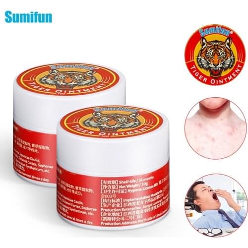 Sumifun 10G Cooling Balm Ointment Tiger Cream Headache Nasal Congestion Relief Toothache Stomachache Essential Oil Tiger Balm
