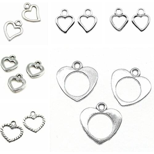 Wecharms bulk charms for jewelry making kit pendant diy jewelry accessories Heart Charms