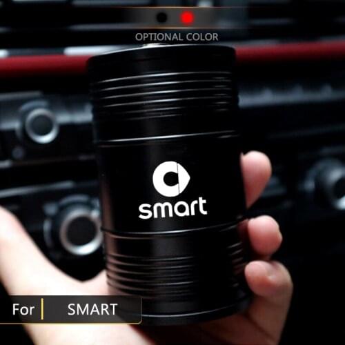 For Smart Fortwo Forfour 453 451 450 Car Aluminum Alloy Ashtray Creative Customize Logo Smokeless Cup Holder Car Ashtray