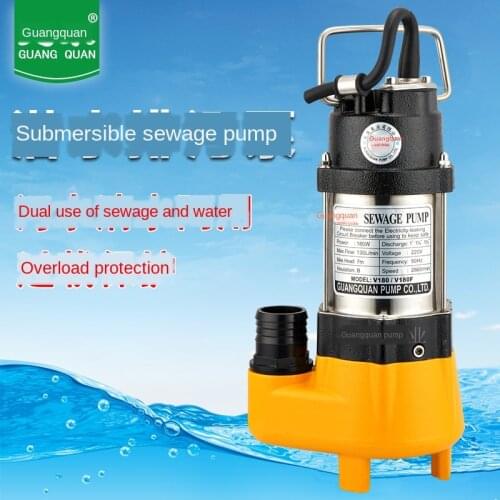 Submersible pump sewage pump non clogging pump 380V agricultural household 220V small sewage pump