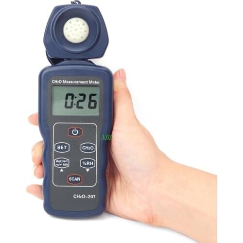 LCD Portable Formaldehyde CH2O Gas Detector Humidity Measurement Tester Precision 0~4.00ppm 0-5.00mg/m3 Formaldehyde Monitor