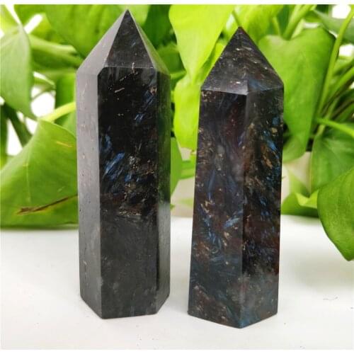 The Natural Astrophyllite Crystal Stone Towers Hexagon Wand Fireworks Quartz Single Point For Decoration