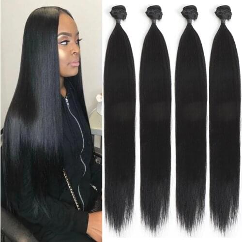 Live Beauty Straight Hair Bundles Natural Color 24" 200g 4 Bundles/Pack Synthetic Hair Extensions Quality Hair Weave