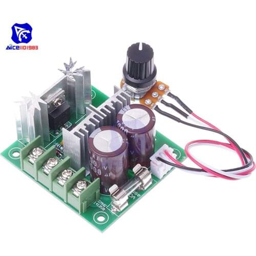 DC 12V-40V 12V 24V 36V 10A 400W Adjustable DC Motor Speed Controller PWM Controller with Rotary 100K Ohm Potentiometer Switch