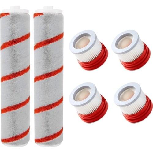 HEPA Filter Roller Brush Replacements for Xiaomi Dreame V9 V9P V10 Handheld Vacuum Cleaner Accessories Parts Kit 6 Piece (2 pcs