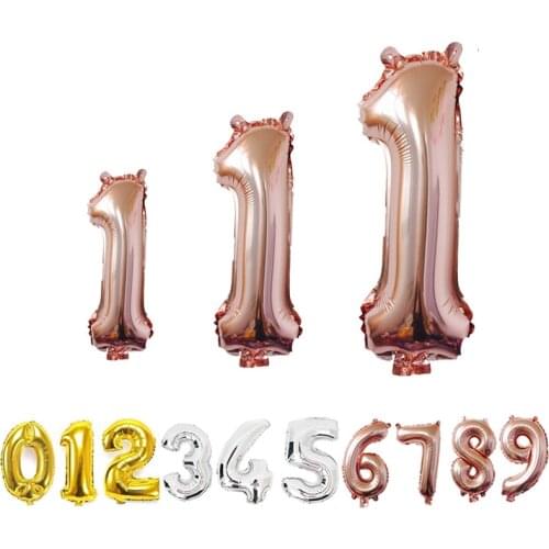 16 32 40 Inch Digital Happy Birthday Foil Balloons Air Number Balloon Figures Birthday Wedding Baby Shouer Party Decorations